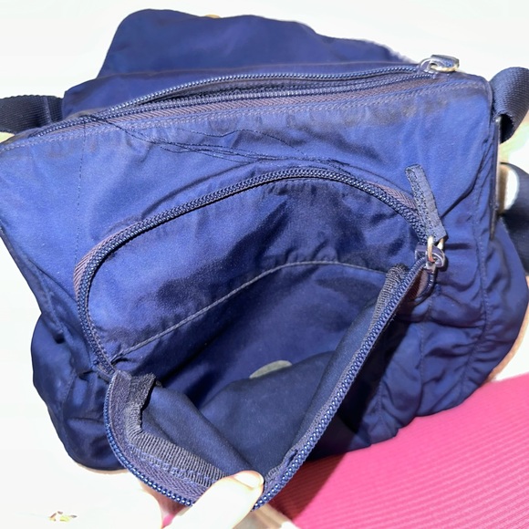 Prada crossbody bag navy re-nylon with pocket and buckle - Picture 8 of 12